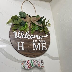 Interchangeable Door Sign - Welcome to Our Home